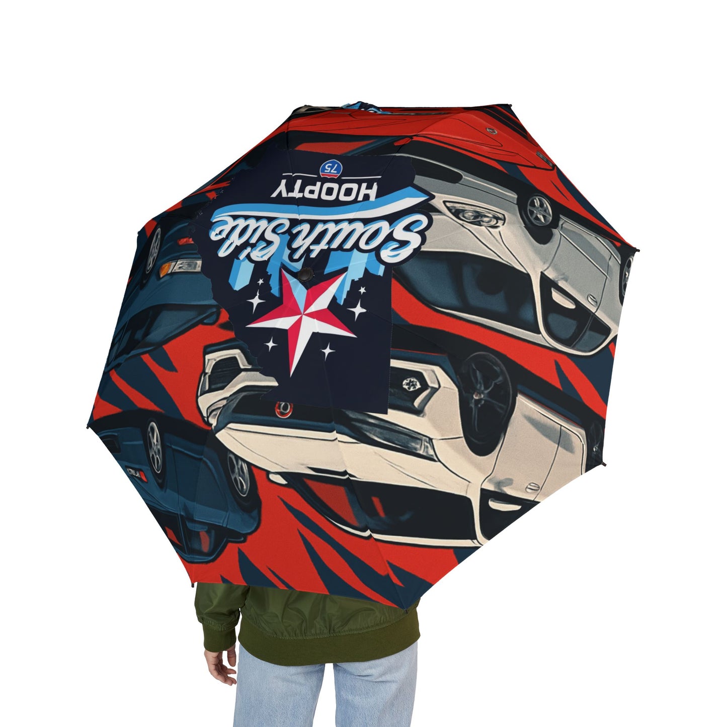 Car Enthusiast Umbrella, Foldable Umbrella for Car Lovers, Unique Gift for Him, Outdoor Accessory, Stylish Rain Gear